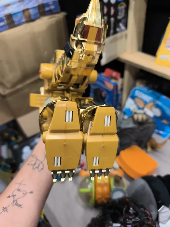 Robot boot Takara 1995 dinosaure rex doré golden or brave goldran nagoya dragon power transformers - photo numéro 20