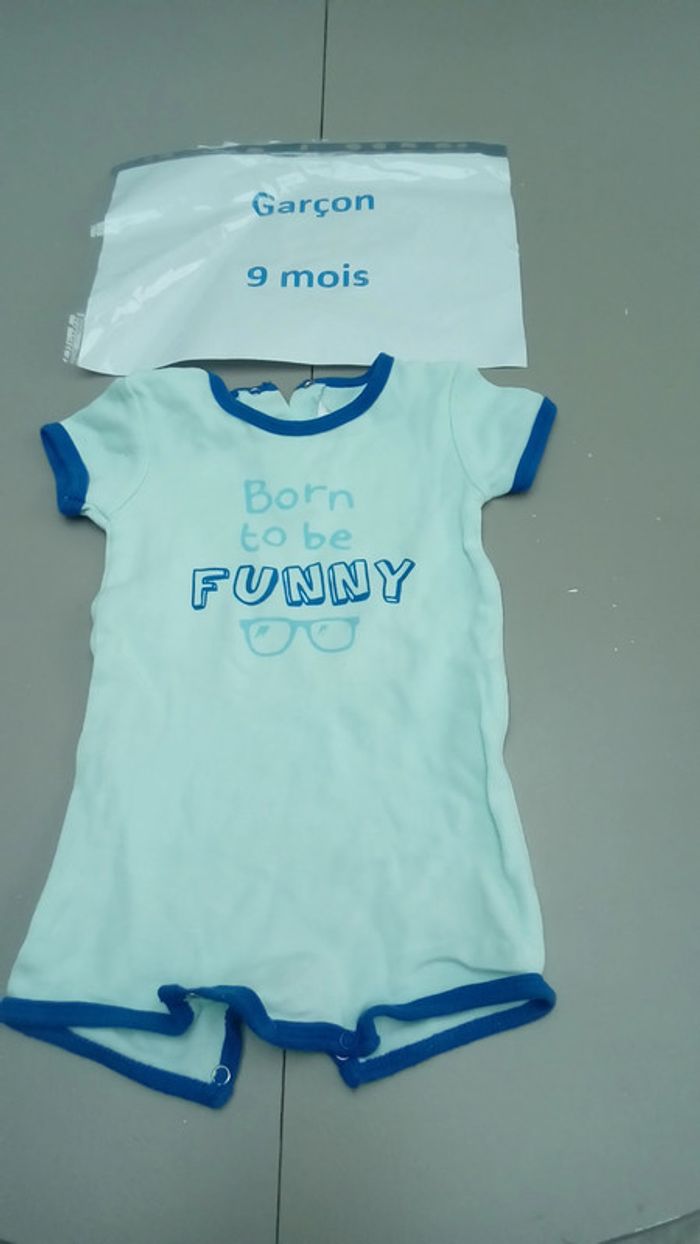 Body combi 9 mois mc