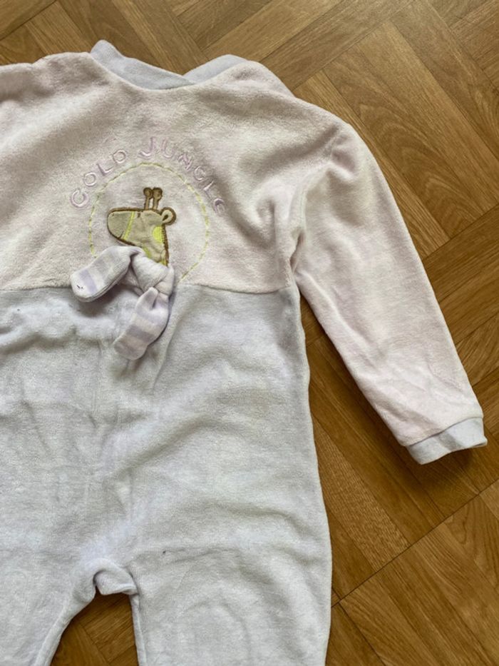 Pyjama une pièce mauve taille 12 mois vintage - photo numéro 2