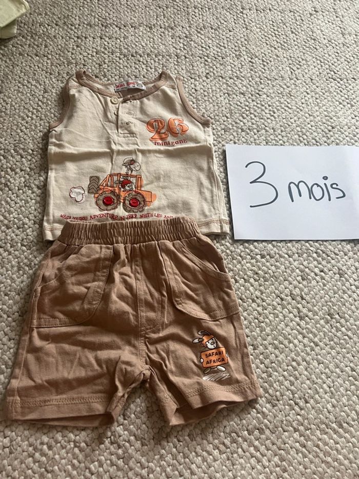 Ensemble été short tee shirt 3 mois