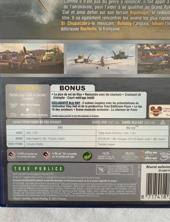 • Dvd Disney numéroté ~ Planes (108) & Planes 2 (111) • - photo numéro 5