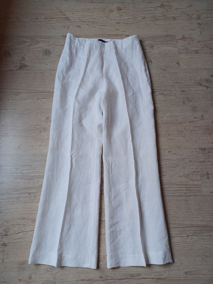 Pantalon lin blanc  Etam
