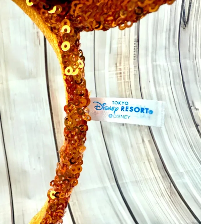 Ears (serre tête) oreilles de Minnie sequins orange Tokyo Disneyland halloween - photo numéro 4