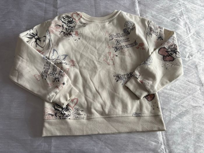 Sweat blanc cassé avec dessin - photo numéro 4