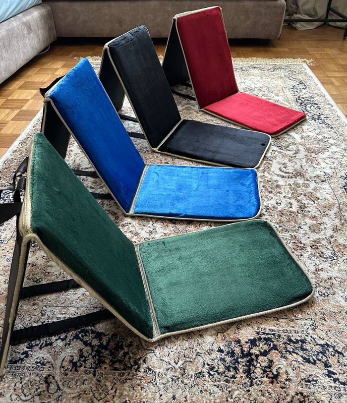 Tapis prière pliable avec dossier - Neuf, confortable, léger