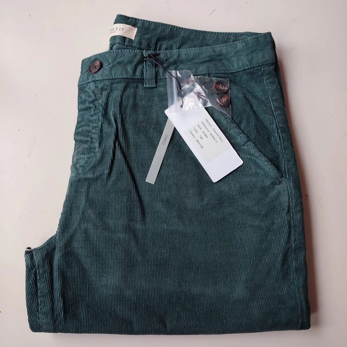 Pantalon chino velours vert neuf taille 44 Closette Paris - photo numéro 4