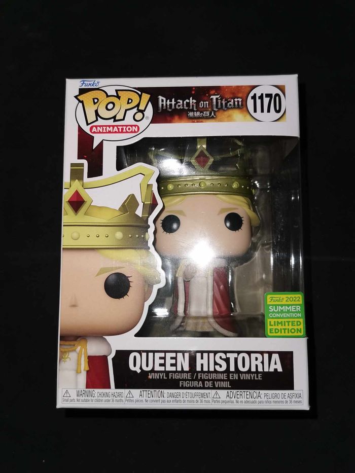 Figurine Funko Pop / Queen Historia N°1170 / Attaque Des Titans / 2022 Summer Convention Limited Edi