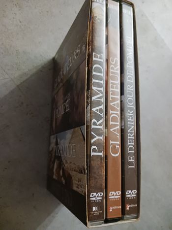 coffret 3 DVD Gladiateurs Pompei et Pyramide