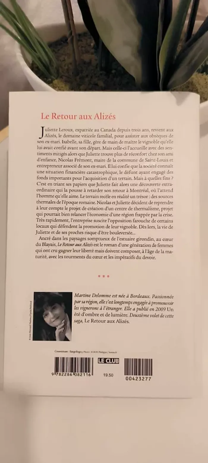 livre Le Retour Aux Alizés - Delomme Martine en tres bon etat - photo numéro 2