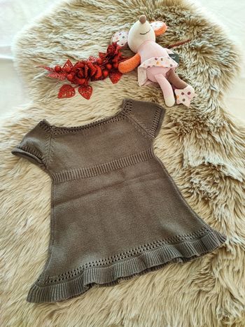 Robe pull kaki sucre d'orge 6 mois