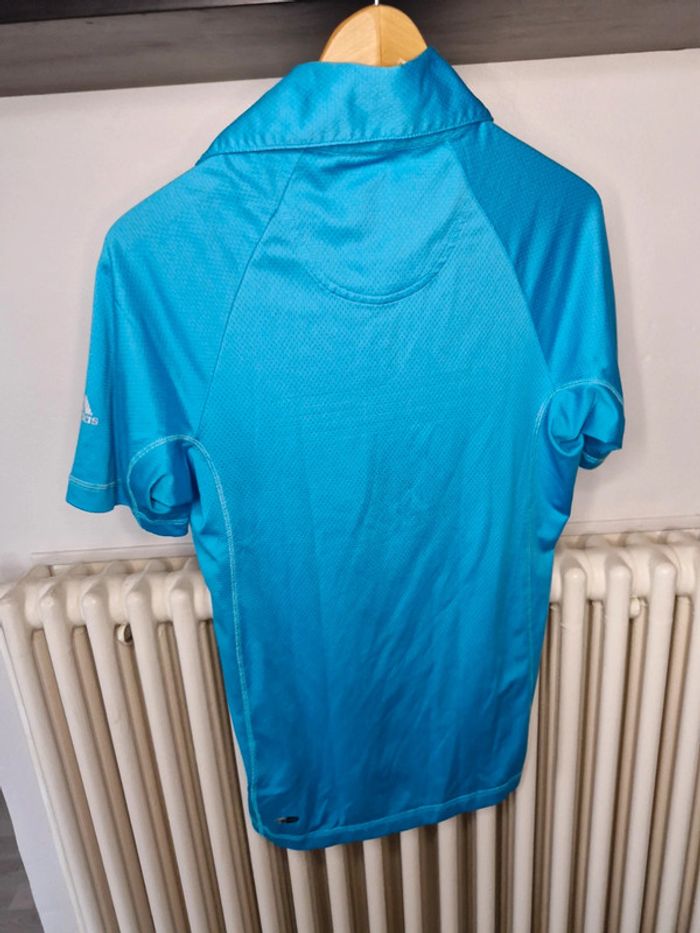 Polo Adidas bleu turquoise - photo numéro 4