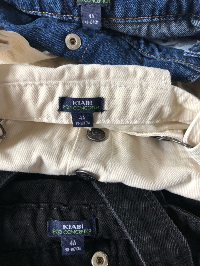 Lot de 3 salopettes en jean - photo numéro 2