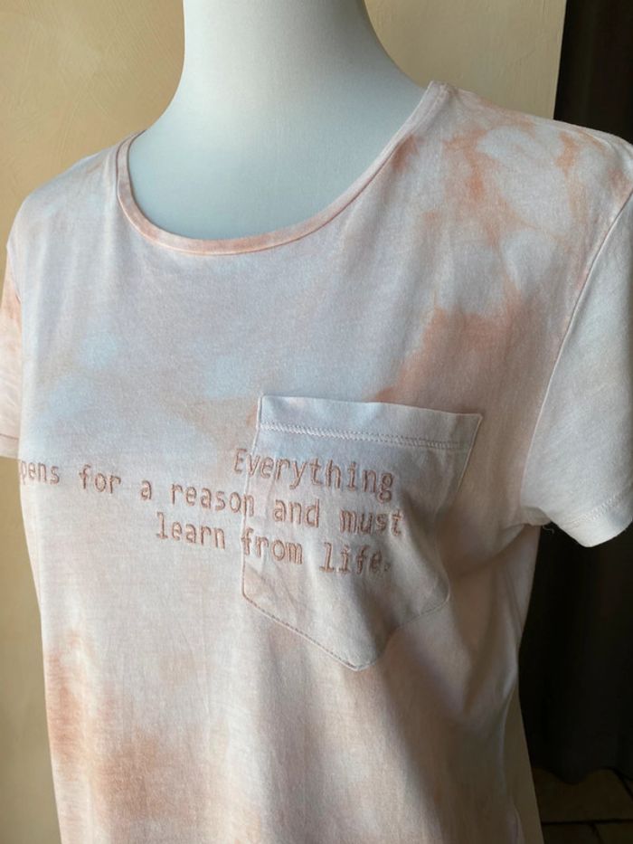 T-shirt tie and dye saumon Kiabi M - photo numéro 7