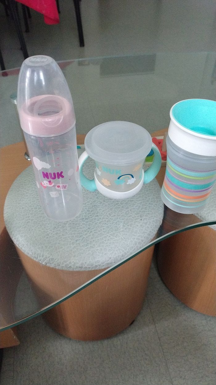 2 Verre+ 1 biberon pour de marque Nuk pour bébé . - photo numéro 8