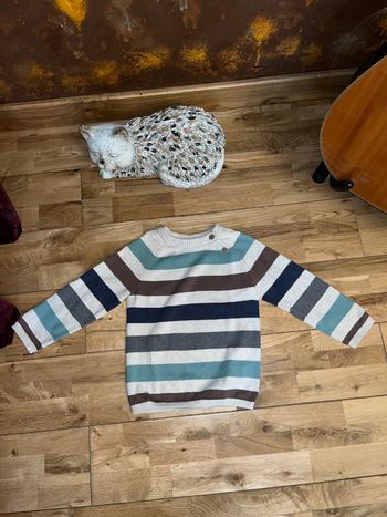 Pull coton ligné h&m très bon état 2-3ans /98cm