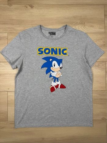 T-shirt gris manches courtes Sonic The Hedgehog taille XL