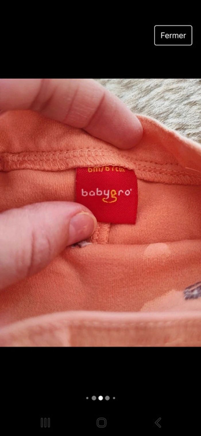 Lot 2 combinaisons babygro 6 mois - photo numéro 6