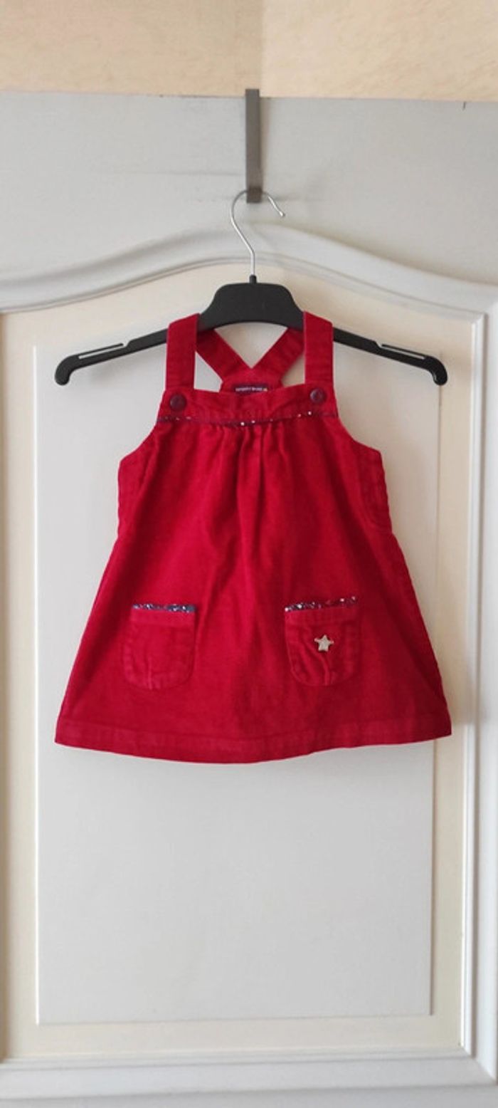 Robe Velours Côtelé Robe Sergent Major Rouge ?Robe Velours Côtelé