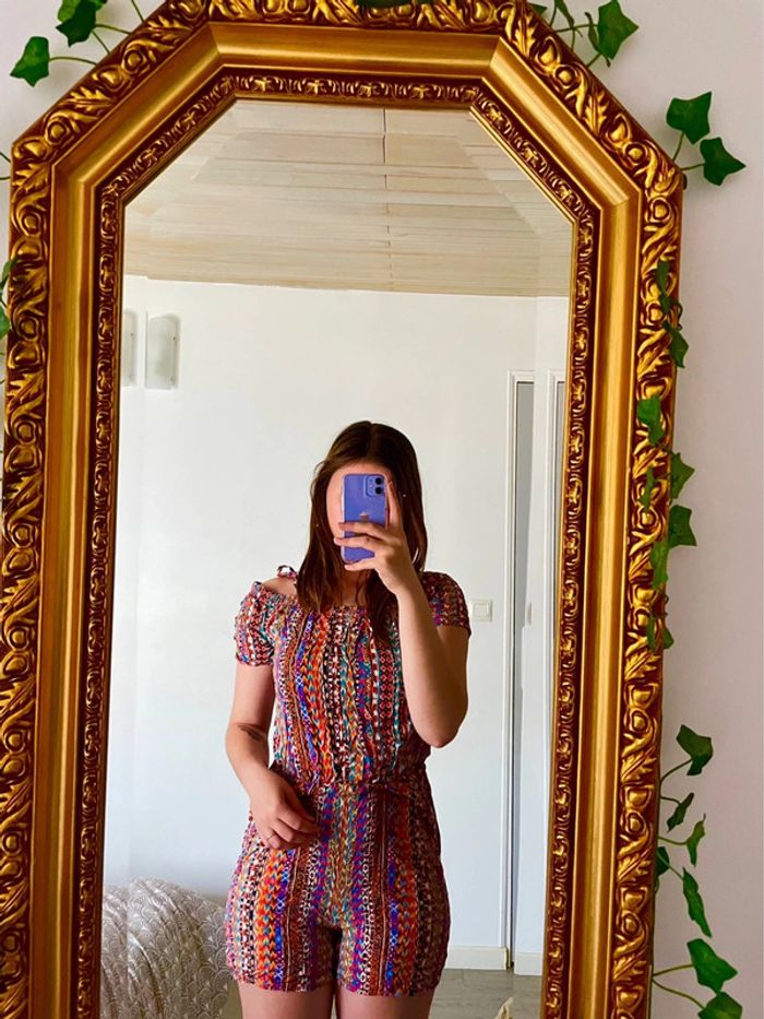 Jolie combishort colorée épaules dénudées 🌷