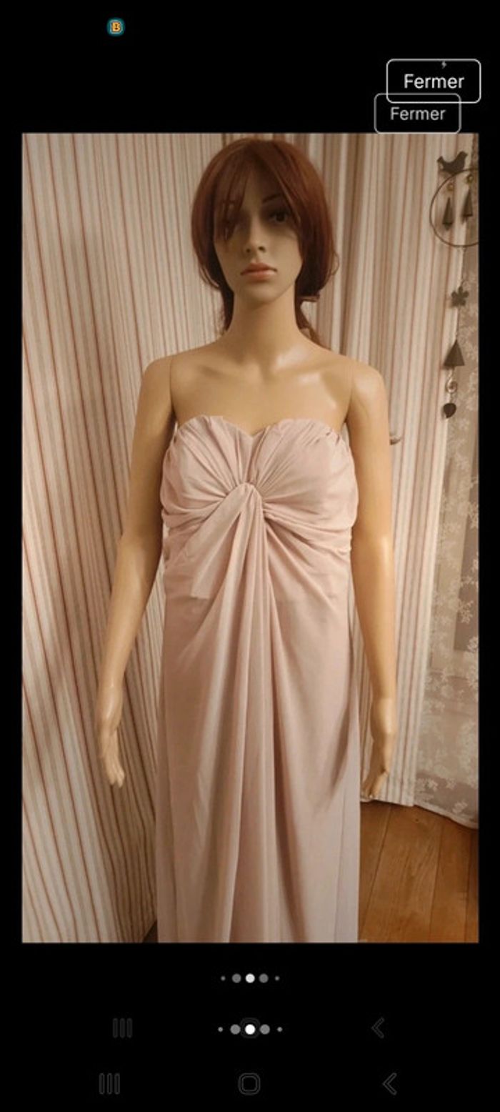 Magnifique Robe de soirée rose H&M eur48 neuve - photo numéro 7
