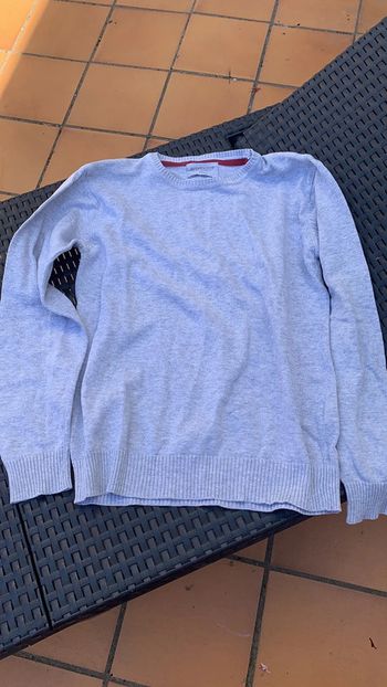 Pull gris clair 10 ans coton