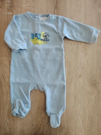 Pyjama velours 1 pièce