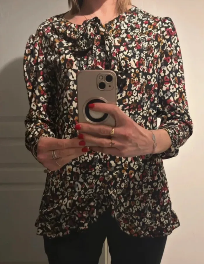 Blouse fluide à imprimé coloré – Taille 38 🌸 - photo numéro 4