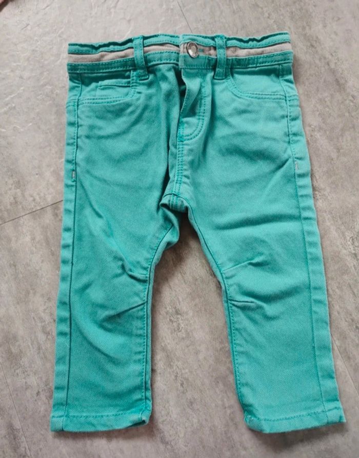 Pantalon vert bébé garçon 12 mois NEUF