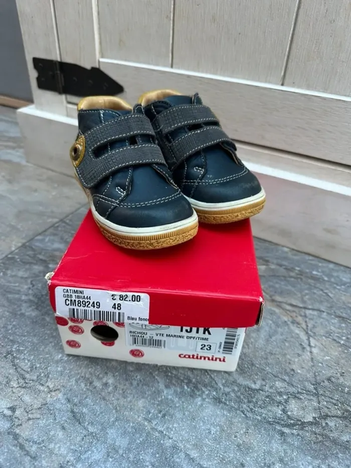 Chaussures Catimini 23 bleu marine - photo numéro 5