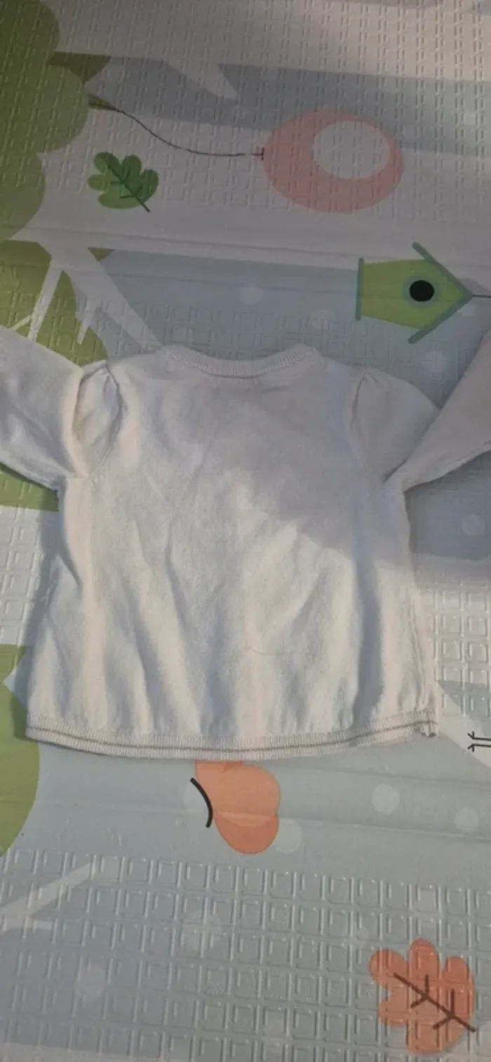 Gilet beige a boutons pour fille - photo numéro 3