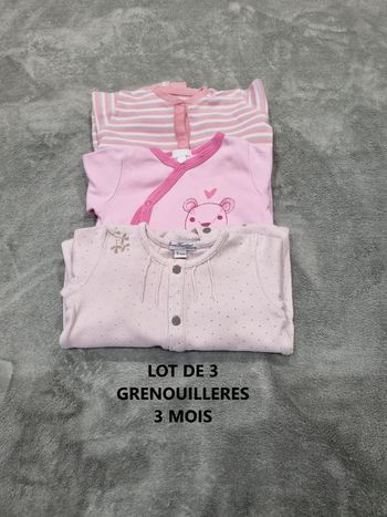 Lot de 3 grenouillères
