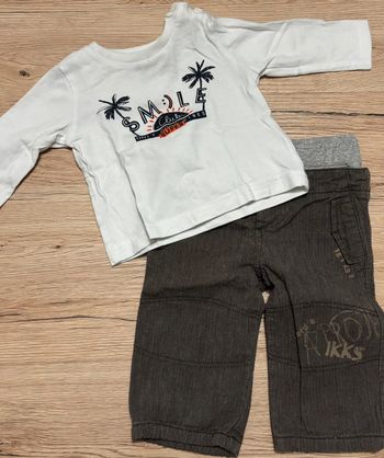 Ensemble T-shirt manches longues et pantalon 3 mois