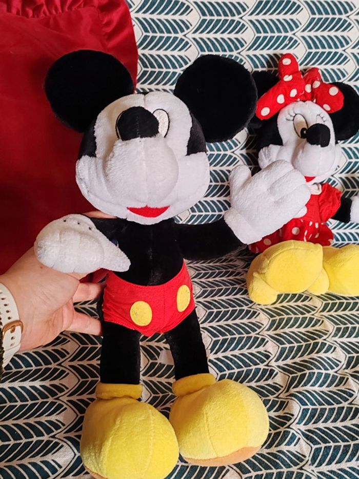 Duo peluches mickey et Minnie - vintages - photo numéro 3