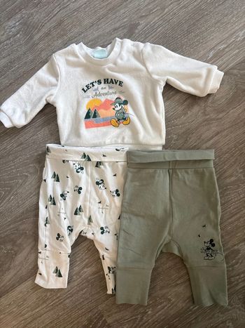 Ensemble 2 pantalons + sweat Mickey
