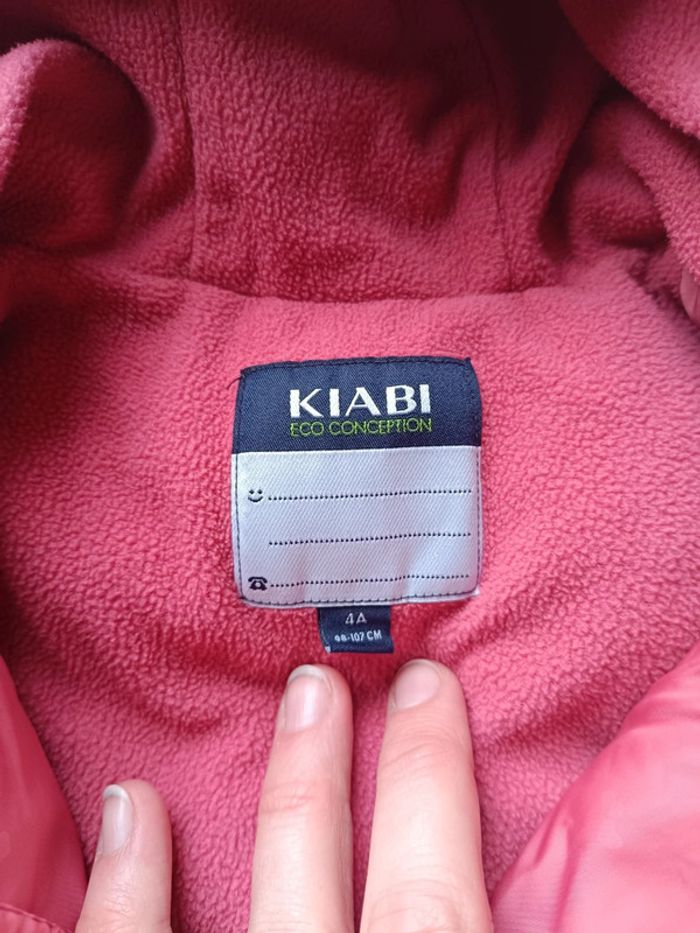 Blouse doudoune avec capuche Fille 4 ans Cœur Kiabi Eco conception coton bio - photo numéro 3