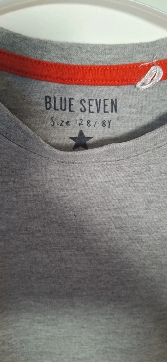 🌟T-shirt Gris à Motif de Requin Blue Seven🌟 - photo numéro 2