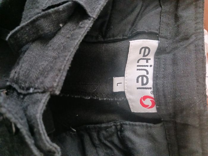 Pantalon noir coton et lin - photo numéro 2