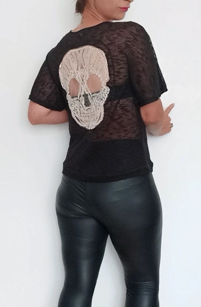 Top voile tête de mort - photo numéro 5