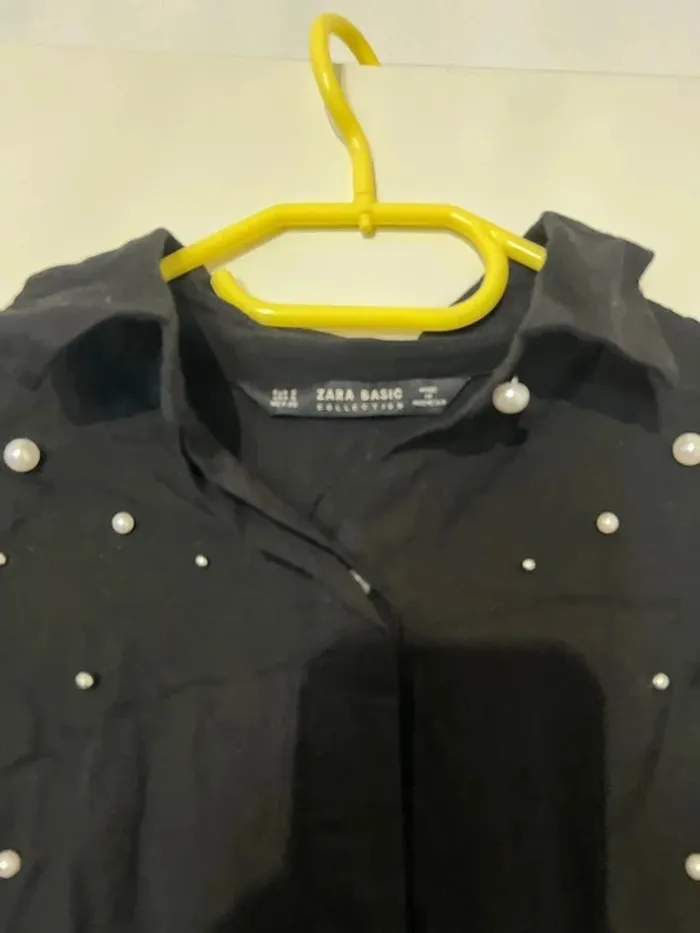 Chemisier noir à perles Zara - photo numéro 4