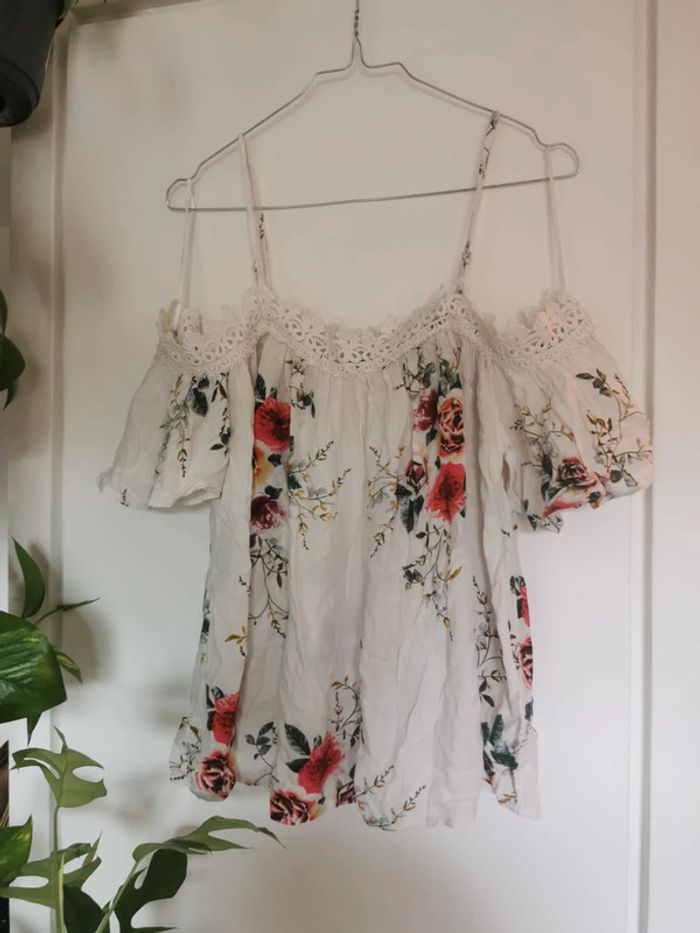 Top blanc à fleurs Jöwell