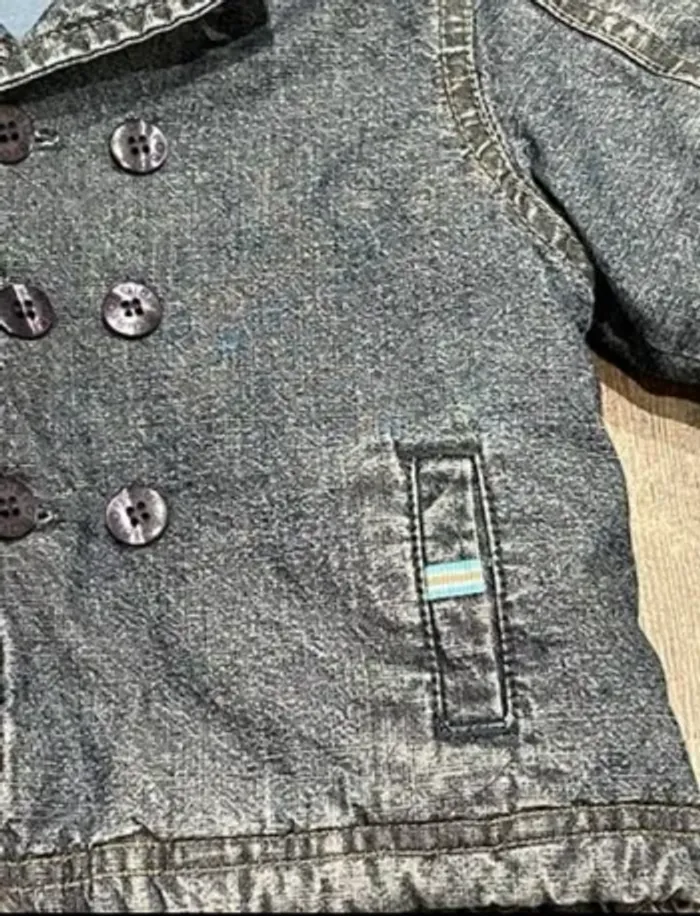Magnifique manteau en jean Okaidi - photo numéro 2