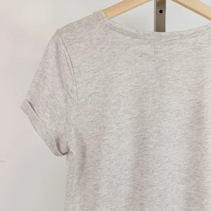T-shirt femme "août 1969" August - Tshirt gris peace colombes, taille M Tshirt gris A547 - photo numéro 6