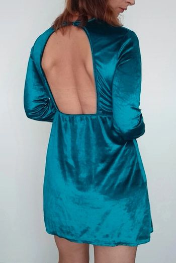 Mini robe velours dos nu 38