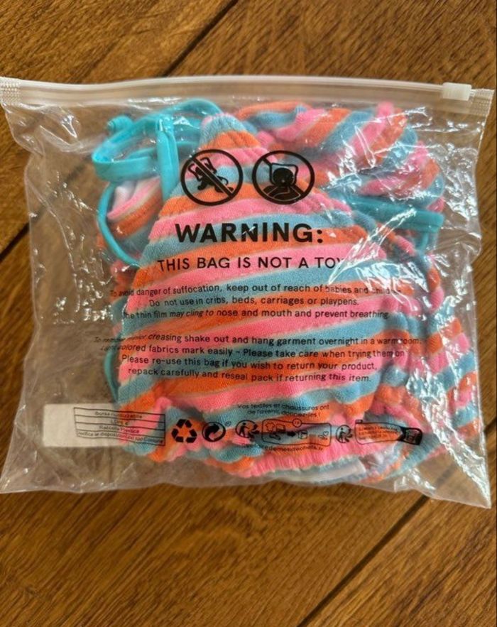 Maillot de bain bikini rayé coloré — Taille M - photo numéro 10