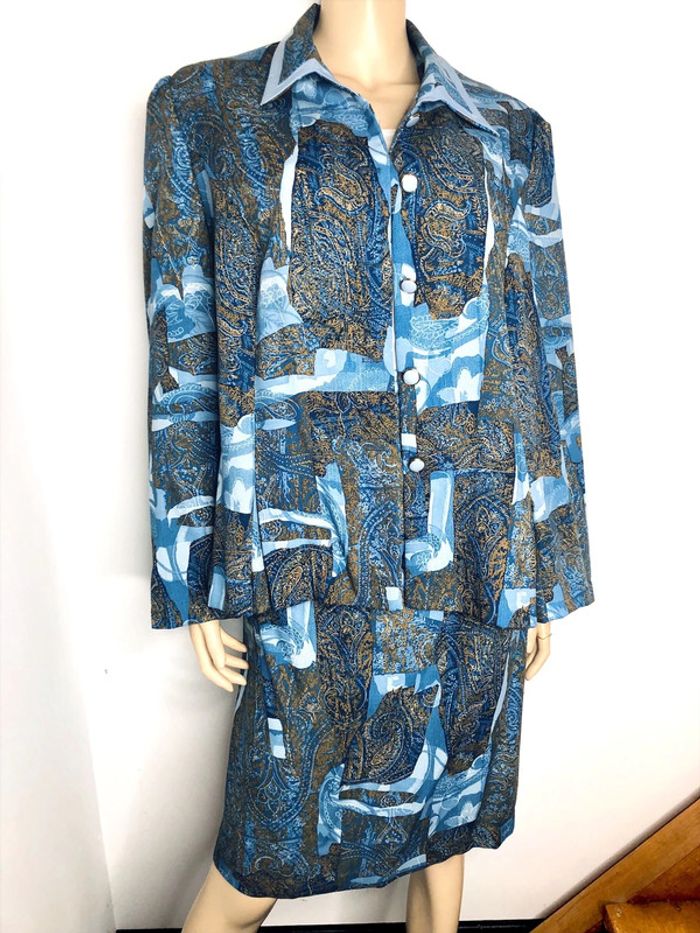 Ensemble veste blazer et jupe vintage taille 52 - photo numéro 3