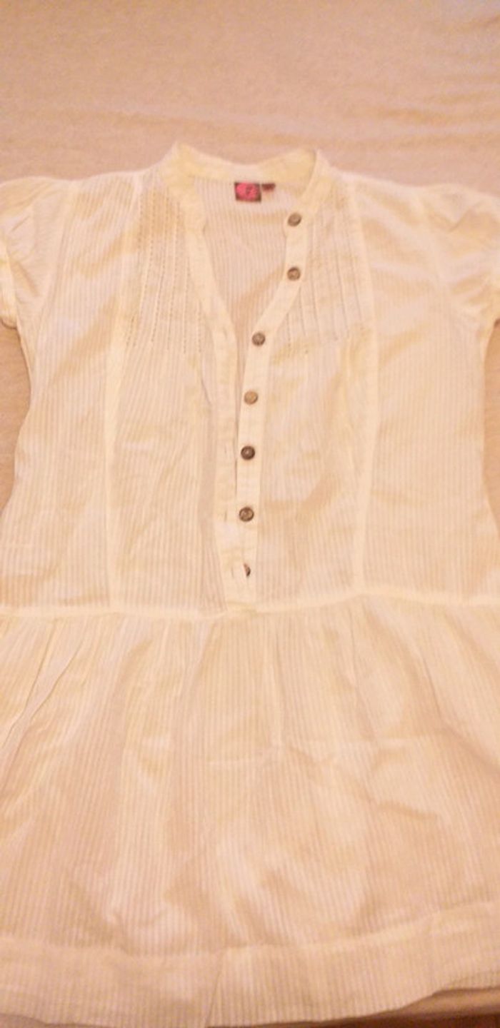 Robe Tunique blanche transparente kiabi 12 ans