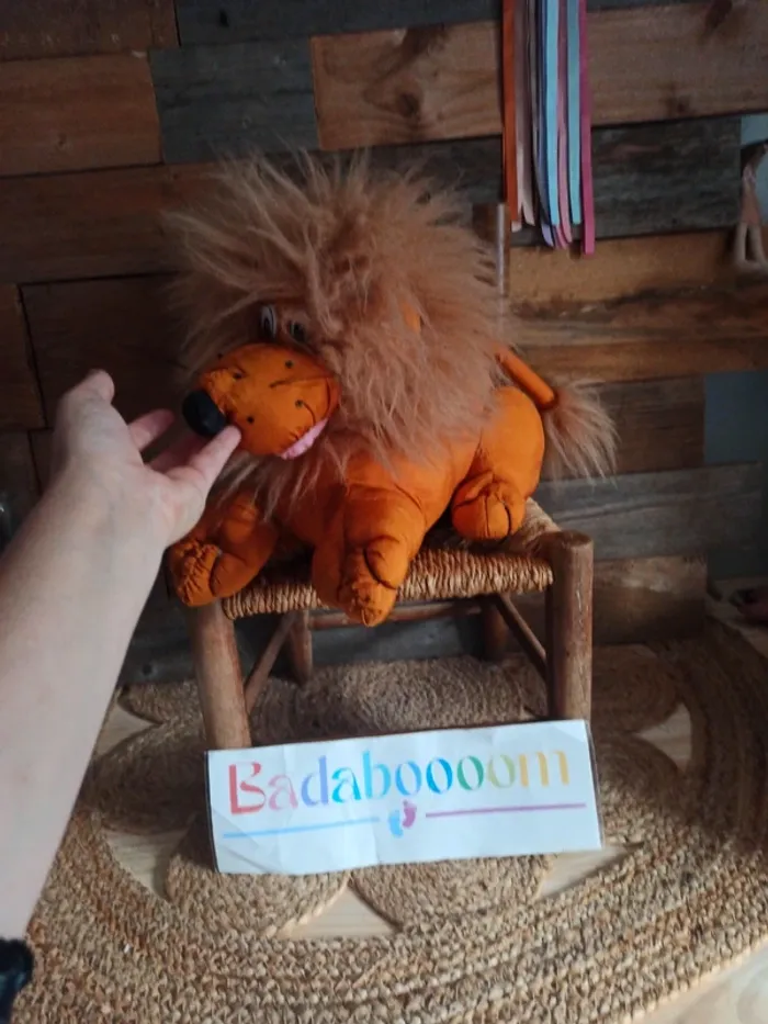 Peluche lion toile de parachute Auchan tbe - photo numéro 2