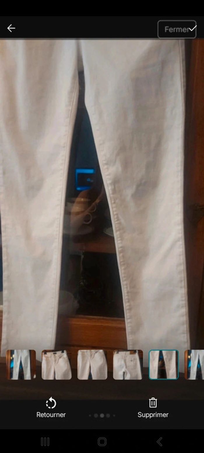 Pantalon Armani Jeans blanc taille eu 25 fr 34 - photo numéro 6