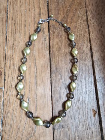 Collier perles 2 couleurs