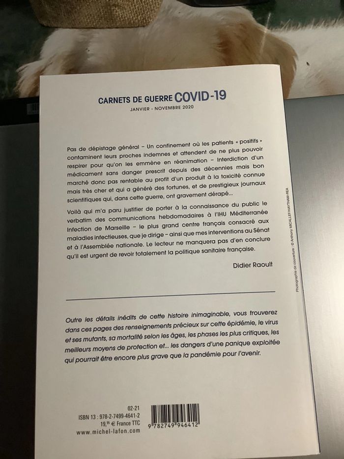 Livre carnet de guerre COVID -19 - photo numéro 2